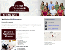 Tablet Screenshot of fischerchirowashmo.com